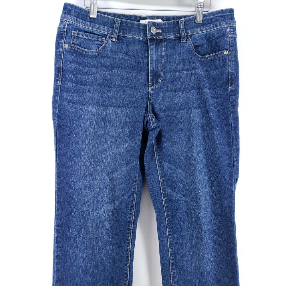 White House Black Market Womens Size 8 Straight Leg Denim Jeans Blue Mid-Rise - Picture 6 of 9